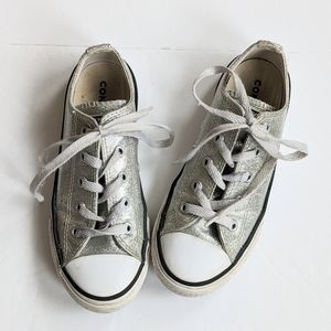 Converse All-Star silver shiny sneakers